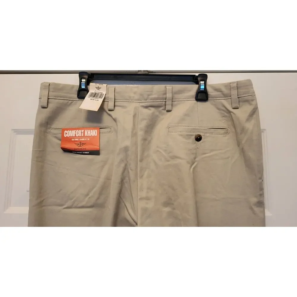 NWT Dockers Pants Mens 38x34 Flex Comfort Khaki Straight Leg Workwear/Casual